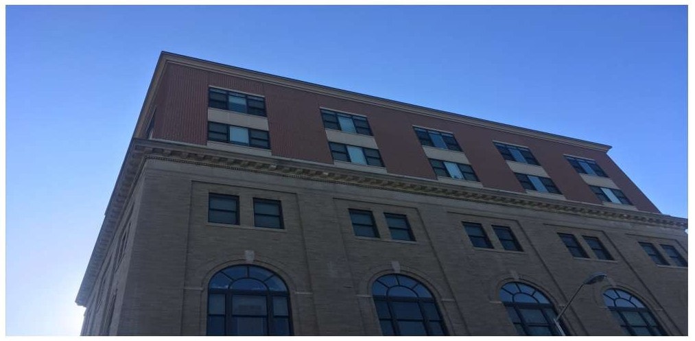 774 Montgomery Street upper facade and cornice detail, Jersey City NJ